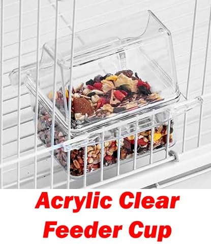 Large 40-Inch Portable Bird Flight Side Nest Doors Cage for Canary Parakeet Cockatiel Lovebird Finch Small Parrot Budgies Travel Bird Cage