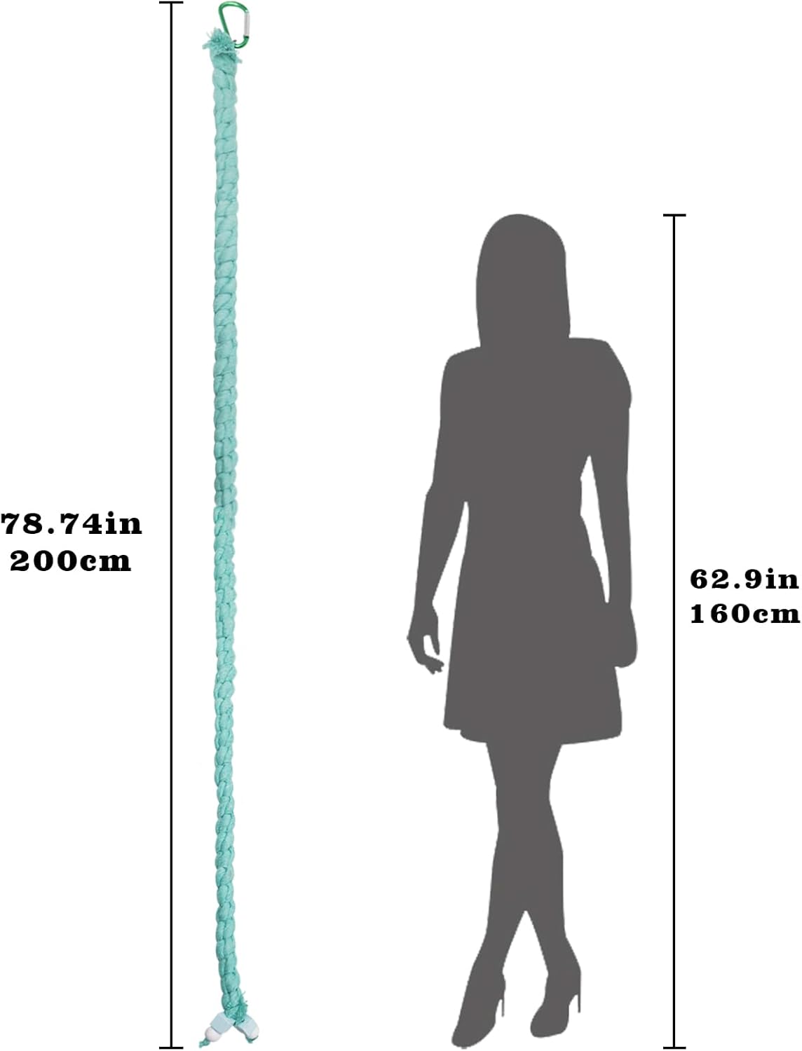 Bird Cage Accessories, Hanging Spiral Bird Rope Perch with Metal Hook, Bird Perch for Budgie, Lovebird, Parakeet, Cockatiel, Conure, Quaker, Caique, Small to Medium Birds