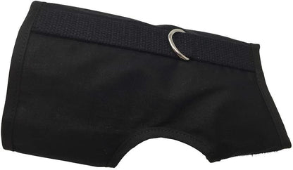 Kitty Holster Cat Harness – Secure Cat Harness for Walking, Soft Cotton Cat Accessories, Comfortable Fit, Strong Hook-and-Loop Closure, Made in USA – Black, M/L