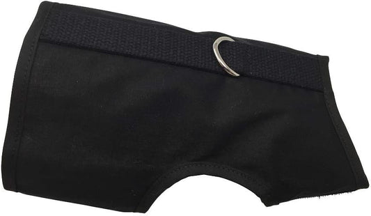Kitty Holster Cat Harness – Secure Cat Harness for Walking, Soft Cotton Cat Accessories, Comfortable Fit, Strong Hook-and-Loop Closure, Made in USA – Black, XL
