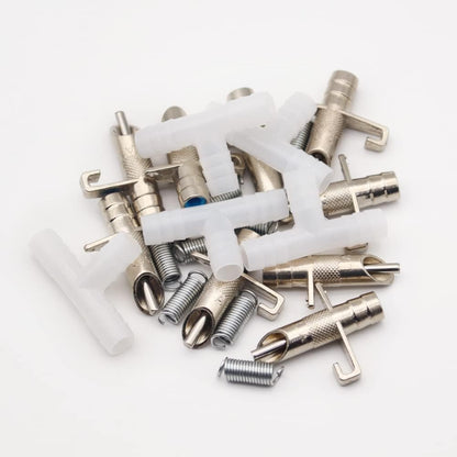 50PCS Automatic Water Rabbit Nipple Drinker Feeders for Rabbit Guinea Pig Ferret Rat Mouse Poultry Watering System (White)