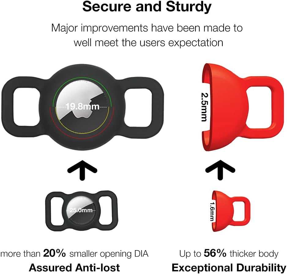 Cat Collar Holder for Airtag, Cat & Small Dog Harness Case for Air Tag