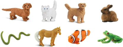 Safari Ltd. Good Luck Minis Pet Fun Pack - 8 Mini Figurines of Household Pets - Toy for Boys, Girls, and Kids Ages 5+