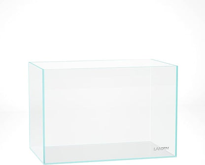 Landen 45P 10 Gallon Rimless Low Iron Aquarium Fish Tank,W17.7×D11.8×H11.8 in(45x30x30cm) 5mm Thickness with Nano Foam Leveling Mat