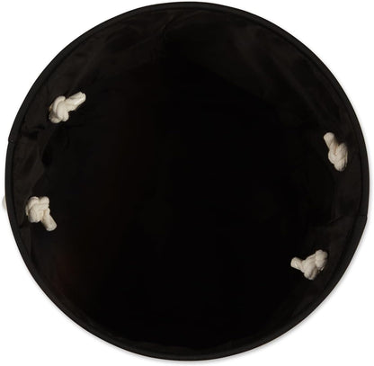 Bone Dry Pet Storage Collection Collapsible Bin, Black, Small Round