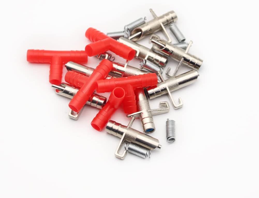 50PCS Automatic Water Rabbit Nipple Drinker Feeders for Rabbit Guinea Pig Ferret Rat Mouse Poultry Watering System (Red)