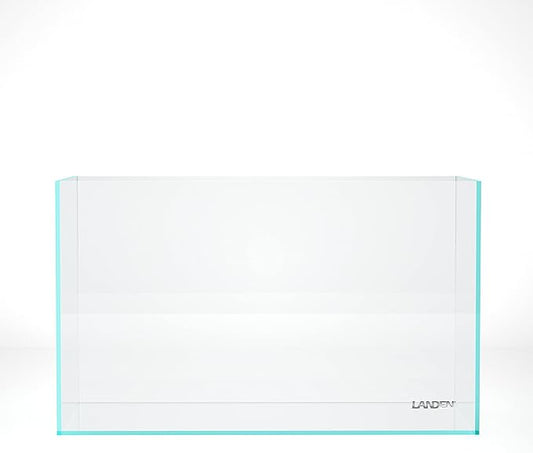 LANDEN 60P 16 Gallon Rimless Low Iron Aquarium Tank, 23.6" W × 11.8" D × 14.2" H (60cm x 30cm x 36cm) 6mm Thickness with Nano Foam Leveling Mat
