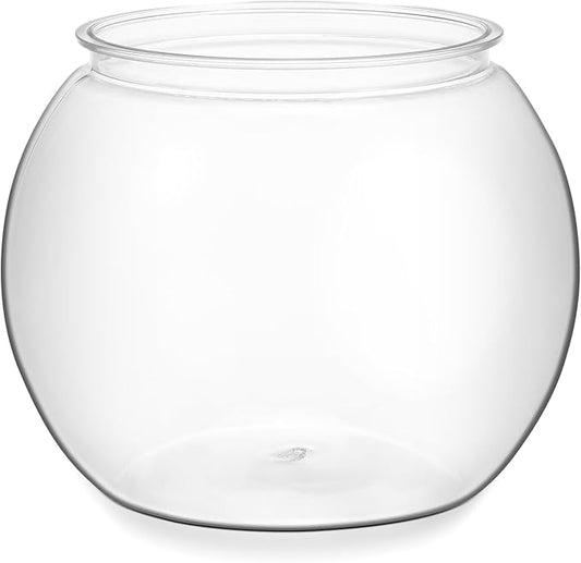 Goldfish Bowl Plastic Fish Bowl Clear Small Fish Tank Transparent Aquarium Hydroponic Planter for Living Room Home Office Table Decor