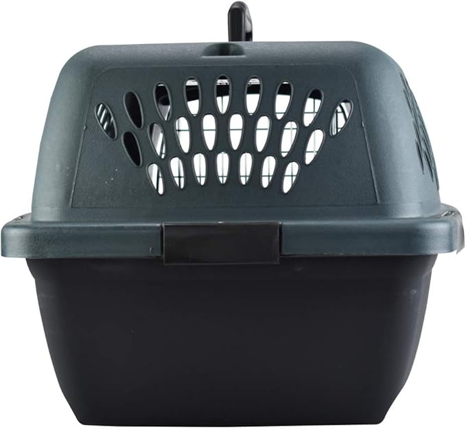 Petmate Pet Porter Dog Kennel 23", Dark Gray & Black, for Pets up to 15lbs, Made in USA