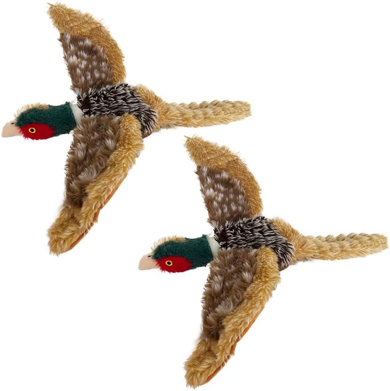 Pheasant Dog Toy Squeaky Pet Toys,Pheasant Interactive Chew Toys Stuffed Teething Toys for Large Medium Small Dog,Pheasant Dogs Toys Squeaky Toy to Keep Them Busy (R-2pheasant)
