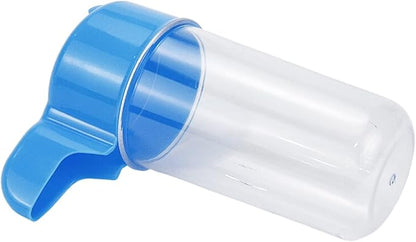 2 Pcs Bird Feeder Water Dispenser Automatic Bird Waterer & Feeder Parakeet Hanging Food Dispenser for Cage Pet Parrot Lovebirds Cockatiel, Blue, 200ML