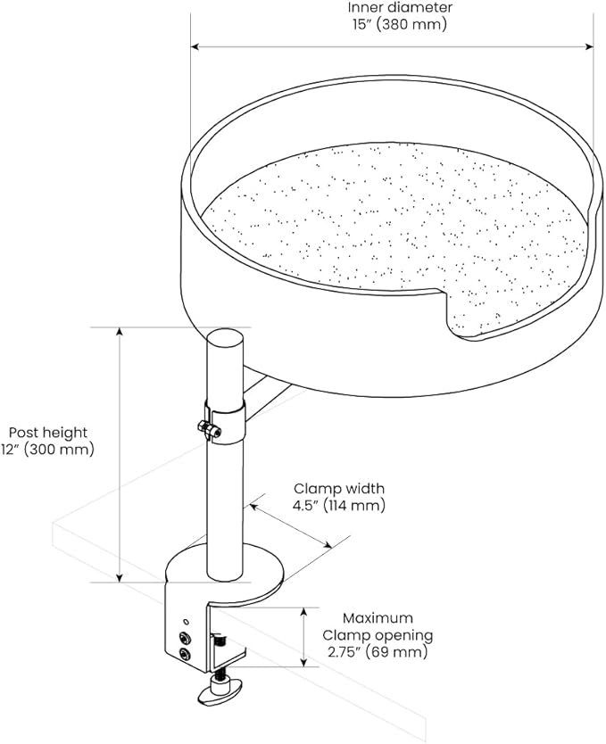 Desk Nest® Cat Desk Bed – Space-Saving, Elevated Bed for Cats – Keeps Desks Clear, 360° Adjustable, Supports 25 lbs – Secure, Stylish and Durable – Perfect for Home Office – Walnut Wood Finish