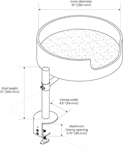 Desk Nest® Cat Desk Bed – Space-Saving, Elevated Bed for Cats – Keeps Desks Clear, 360° Adjustable, Supports 25 lbs – Secure, Stylish and Durable – Perfect for Home Office – Walnut Wood Finish