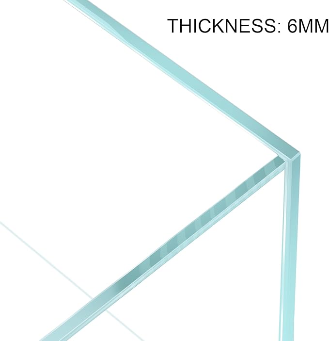 LYPHARD AQUARIUMS Rimless Aquarium 14.5 Gallon Tall Tank, Ultra Clear Low Iron Fish Tank for Betta Goldfish, L13.8×W13.8×H17.7 Glass Thickness 6mm with EVA Foam Leveling Mat