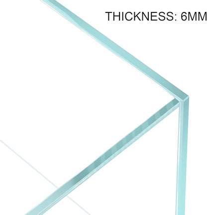 LYPHARD AQUARIUMS Rimless Aquarium 14.5 Gallon Tall Tank, Ultra Clear Low Iron Fish Tank for Betta Goldfish, L13.8×W13.8×H17.7 Glass Thickness 6mm with EVA Foam Leveling Mat