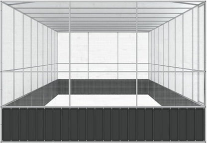 Steel Aviary with Extension, Large Flight King Bird Cage for Cockatiels African Grey Quaker Amazon Sun Parakeets Green Cheek Conures Pigeons Parrot Bird Cage, 366.9"x120.9"x83.5",-117