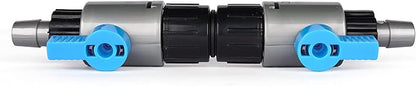 LANDEN Double Tab Connector for Aquarium, Canister Filter Hose Connector, Fish Tank Water Flow Control, Quick Release Valve,
