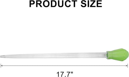 18.7in Long Turkey Baster for Aquarium, 50ml Long Pipette for Fish Tank Coral Food Feeder Syringe Aquarium Water Changer Siphon for Marine Fish Reef Aquatic Plant Spider, Green