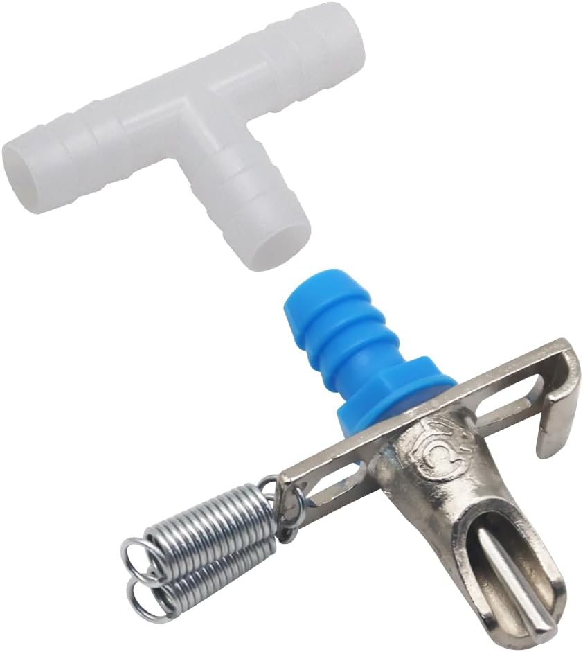 50PCS Automatic Water Rabbit Nipple Drinker Feeders for Rabbit Guinea Pig Ferret Rat Mouse Poultry Watering System (Blue)