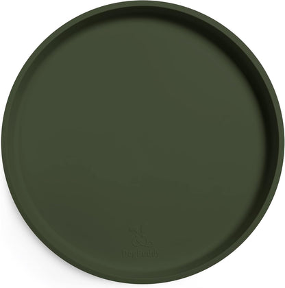 DogBuddy Dog Food Mat - Waterproof Dog Bowl Mat, Silicone Pet Mat for Food and Water Bowls, Nonslip Pet Feeding Mat with Edges, Dogs Food Mats for Floors, Puppy Supplies (XS, Khaki Green)