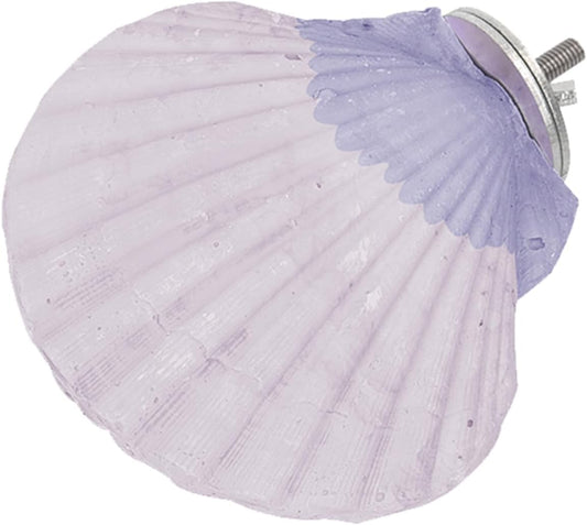 Bird Perches for Cage, Abrasive Surface High Calcium Mineral Parrot Perch Stand - Bird Nail File for Claw & Beak Health, Colorful Ceramic Bird Cage Accessories (Purple, Shell)