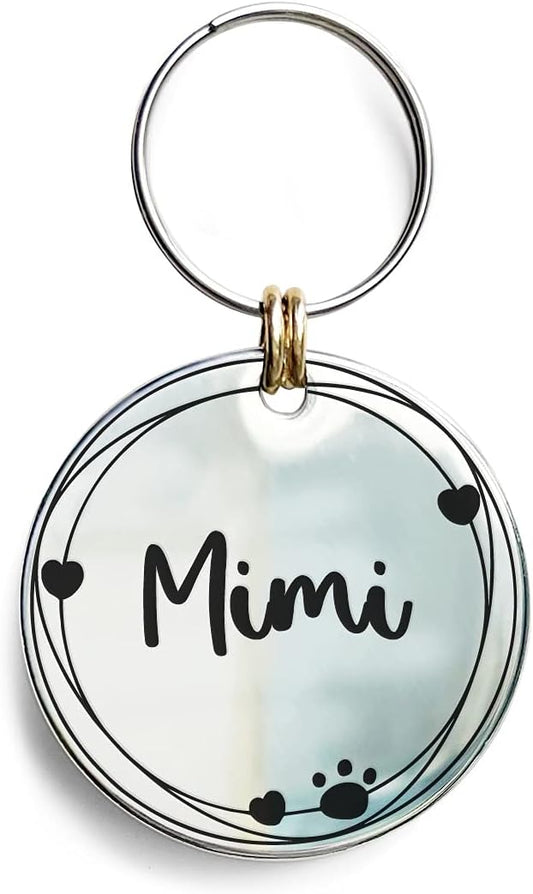 Cat Dog ID Tags Personalized 9 Corolla Styles Flower Wreath to Choose for Medium Pets Collar Accessories 316L Stainless Steel Engraved Custom on Both Side