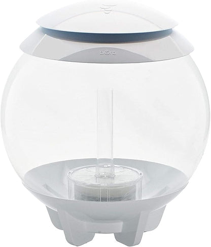 biOrb Halo 15 Acrylic 4-Gallon Aquarium with Multi-Color Remote-Controlled LED Lights Modern Compact Tank for Tabletop or Desktop Display, White