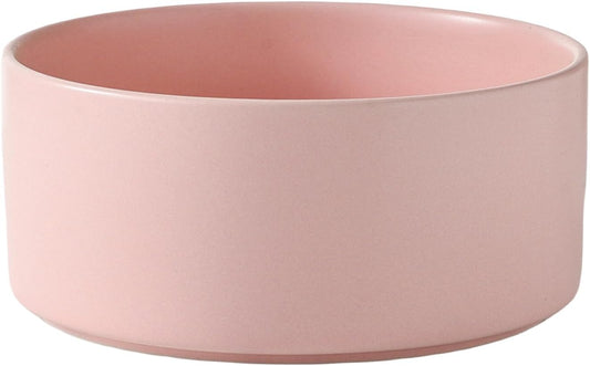 6'' Ceramic Dog Bowl - 30Oz Classic Dogs Food & Water Bowl for Small and Medium Breed Dogs, Heavy Duty Non-Slip Dog Dishes, Food Grade Stoneware Pet Bowl, Dishwasher & Microwave Safe, Pink