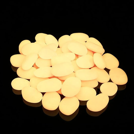 Shiny Stone Glow in The Dark Pebbles,Decorative Glow Stones,Fish Tank Aquarium Gravel,Glow Pebbles for DIY Garden Gifts Decoration(Big Size, 3-4cm, 400g/14.1oz) (Pink)
