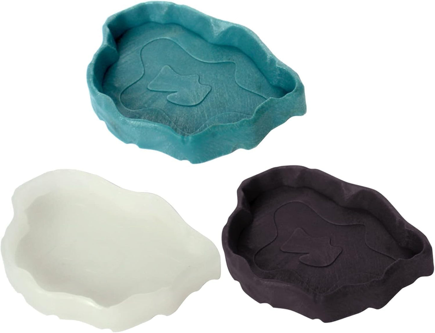 Reptile Food and Water Bowl, Plastic Feeding Plates for Turtle, Tortoise, Lizard, Chameleon, Iguana, Snake, Gecko