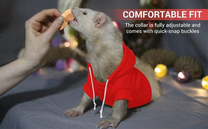 Red Ferret Sweater, Harness, and Leash Set - Ferret Clothes- Ferret Accessories - Clothes for Ferrets - Ferret Stuff - Hoodies for Ferrets - Ferret Accessories