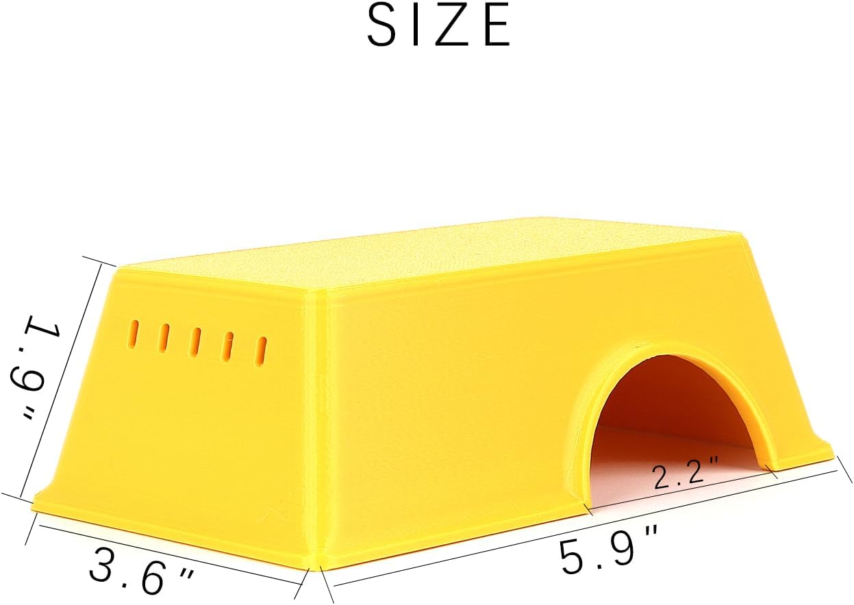 Snake Hide, Leopard Gecko Tank Accessories for Reptile Ball Python Crested Gecko Lizard Bearded Dragon - YellowHideM