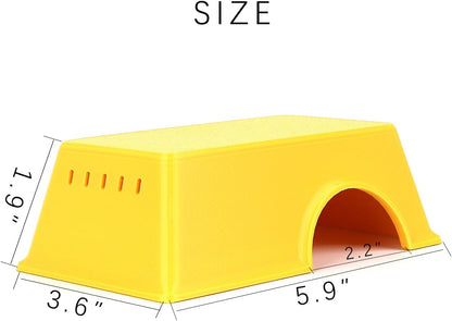 Snake Hide, Leopard Gecko Tank Accessories for Reptile Ball Python Crested Gecko Lizard Bearded Dragon - YellowHideM