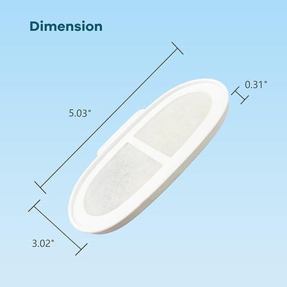 PAWGETHER® 3Pcs Cat Water Fountain Filter Compatible with 67oz/2L Dog Water Fountain P3/P3s/P3SU Pet WaterFountain Replacement Filter