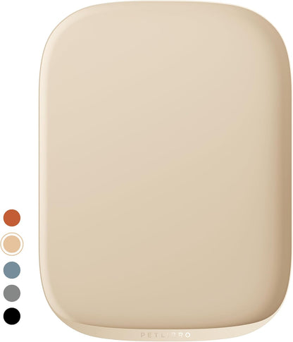 PETLIBRO Pet Food Mat for Cat & Dog, Waterproof Non-Slip Silicone Cat Food Mat for Feeder & Fountain, Dog Food Mat for Bowl & Waterer, Raised Edge Spill Protection Floor, Cove Feeding Mat 17.7"x12"