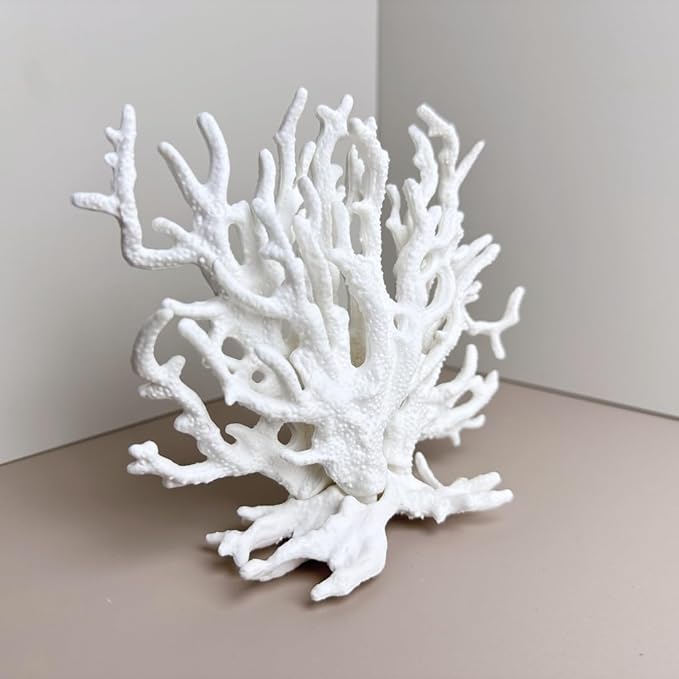 Fish Tank Decorations,Aquarium Corals Decoration, Aquarium Ornaments, Fish Tank Coral, Aquarium Corals Decoration, Fish Decorations for Aquarium (White, Medium)