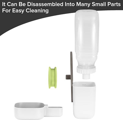 Rabbit Water Bottle,Hanging Automatic Water Dispenser for Cage (White, 28oz)