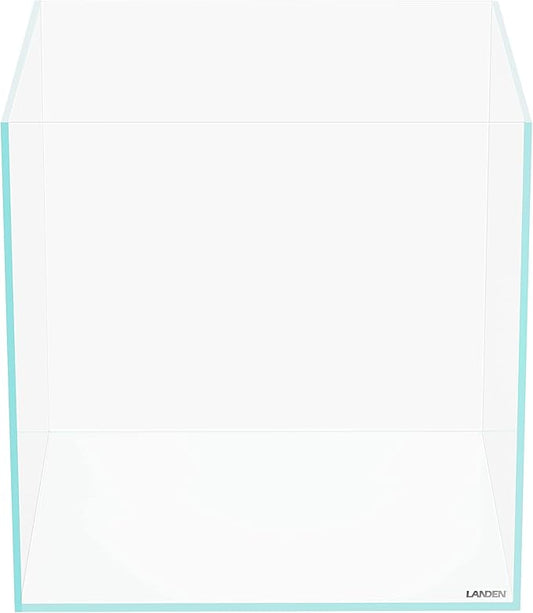 LANDEN 36C 11.5 Gallon Cube Rimless Low Iron Aquarium Tank,W14.2×D14.2×H14.2 in(36x36x36cm) 5mm Thickness with Nano Foam Leveling Mat Included