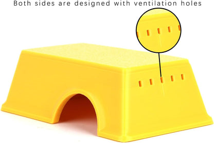 Snake Hide, Leopard Gecko Tank Accessories for Reptile Ball Python Crested Gecko Lizard Bearded Dragon - YellowHideS