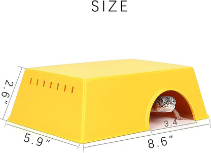 Snake Hide, Leopard Gecko Tank Accessories for Reptile Ball Python Crested Gecko Lizard Bearded Dragon - YellowHideXL