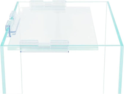 Cube Rimless Frameless Extra Clear All Glass Aquarium, 5mm Low Iron Glass, White Leveling Mat Included, w/Lids Options, Perfect for Fish & Shrimps