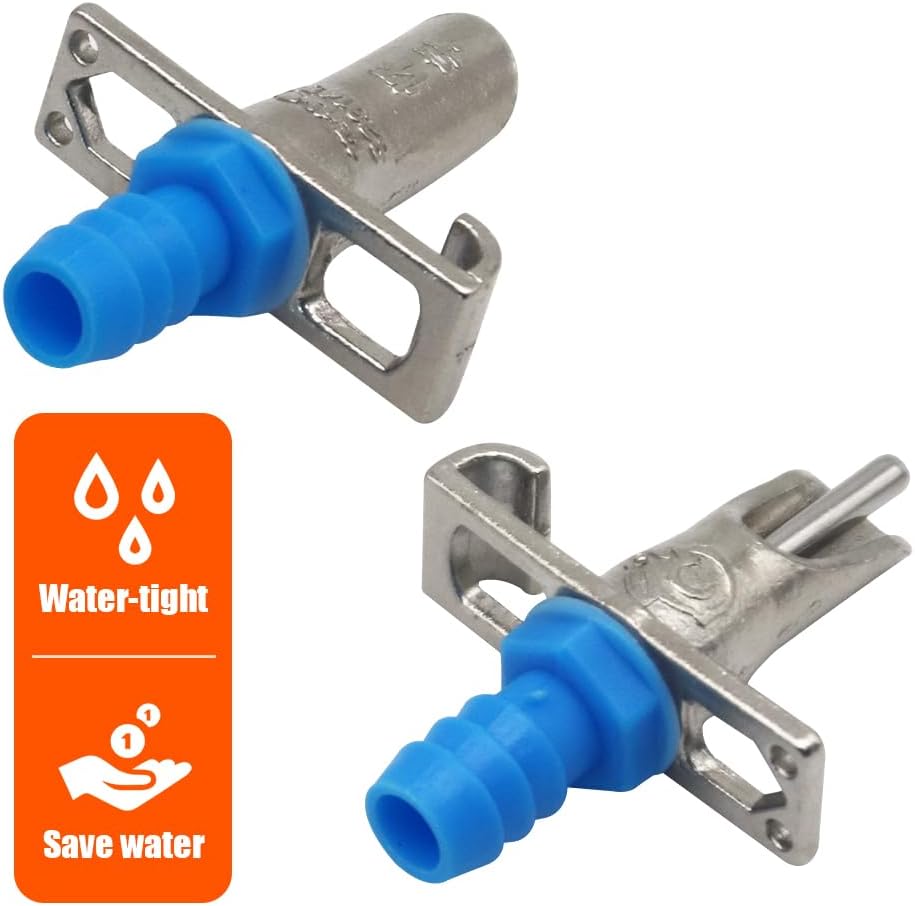 50PCS Automatic Water Rabbit Nipple Drinker Feeders for Rabbit Guinea Pig Ferret Rat Mouse Poultry Watering System (Blue)