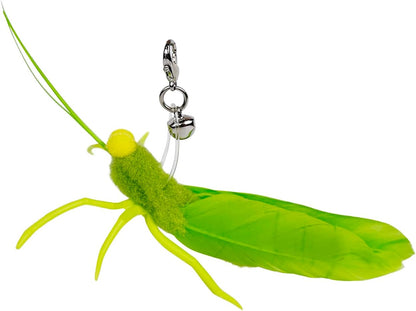 TTcat Feather Toys, 3 Pcs Simulation Insects Grasshopper Refills, Cat Toys Replacement Feathers for Cat Kitten Wand.