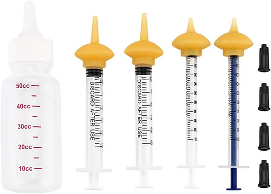 Pet Feeding Bottle and Syringes with Nipples for Small Cat Dog Animals (Model 1)