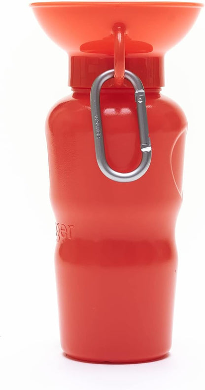 Springer by Springland Dog Water Bottle | Portable Travel Water Bottle Dispenser for Dogs | Dog Gift Seen on Oprah's Favorite Things, Shark Tank | Leak-Proof Bottles | BPA-Free 22oz Poppy