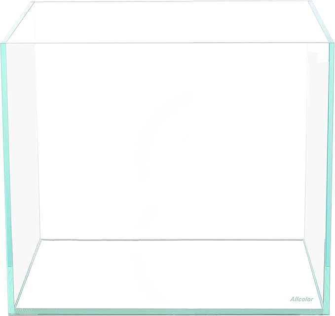 Ultra Clear Rimless Aquarium Tank 6-60 gallons Low Iron Glass (7Gal - Top Glass Canopy)