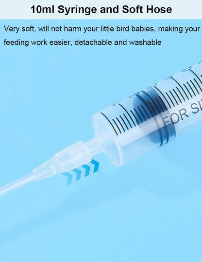 5 PCS Baby Bird Feeding Syringe for Baby Birds Parrot Hand Feeding Syringe Pet, Parrot Feeder Food Syringe, Feeding Tube Bird Feeding & Watering Supplies