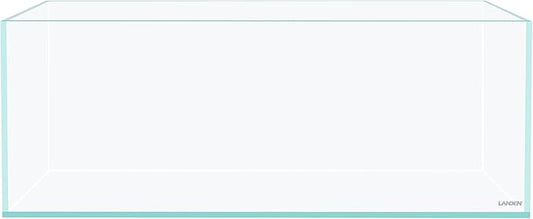 LANEDN 75S 22.1 Gal Shallow Tank, Shallow Fish Tank, Rimless Low Iron Tank, Bookshelf Aquarium W29.5×D17.7×H11 in(75x45x28cm); 8mm Thickness Aquascape Fish Tank, Black Leveling Mat Included