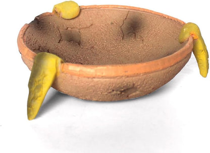 Food/Water Dish for Reptiles, Amphibians and Other Little Critters Water/Food Bowl, Made from Premium Resin (Orange-Brown Bowl)