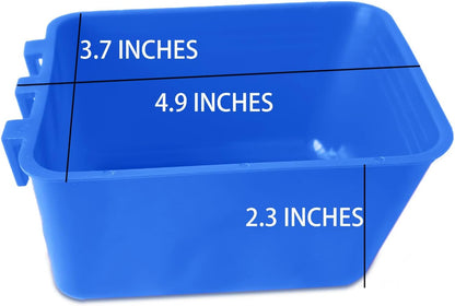 Pack of 10 Cage Cups Birds Feeders Seed Bowl Chicken Feeding Watering Dish Rabbit Water Food Hanging Wire Cages Box 16 oz Coop Cups for Pet Parrot Parakeet Game Fowl Poultry Pigeon